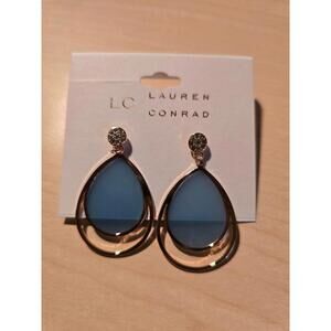 Lauren Conrad Silver Tone Dangle Earrings Blue Or Orange